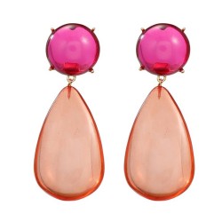 Autumn and Winter exaggerating occidental style earrings woman Round drop resi..