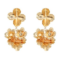 Autumn and Winter Alloy earrings flowers Earring woman trend occidental style ..