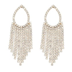super claw chain exaggerating occidental style earrings woman drop Alloy Rhine..