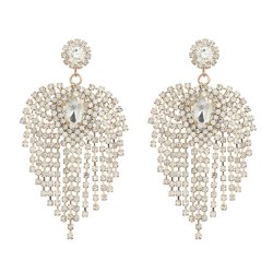 super claw chain exaggerating occidental style earrings woman fully-jewelled t..