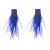 Autumn and Winter occidental style earrings woman Alloy diamond long style feather tassel Earring Bohemia
