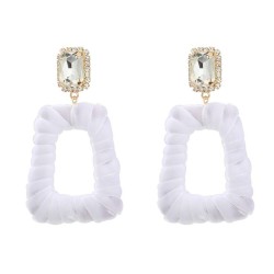 Autumn and Winter velvet earrings occidental style Earring lady weave