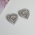 occidental style fully-jewelled exaggerating Rhinestone big love heart-shaped earrings brilliant banquet tempera