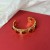 occidental style retro samll width surface pattern mosaic gem opening bangle fashion trend personality