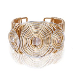 retro punk wind Metal bangle  multilayer watch-face surround opening