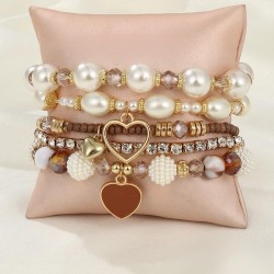  occidental style more bracelet Pearl handmade beads woman Bohemia fashion Pea..