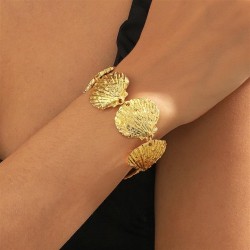 gold Shells temperament trend samll all-Purpose Leaf personality bracelet