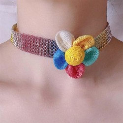  flowers samll handmade all-Purpose temperament trend necklace