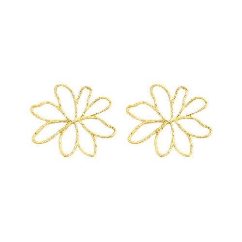 fashion wind hollow flowers earrings  occidental style personality wind Metal flowers ear stud