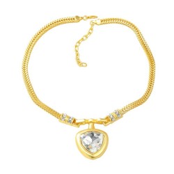 fashion necklace exaggerating occidental style woman Alloy Rhinestone triangle..