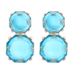 new geometry surface Round earring resin candy colors transparent brief earrin..