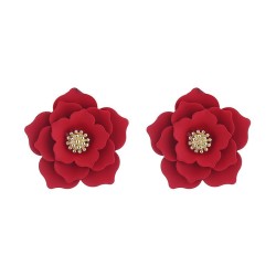 earrings occidental style Alloy flowers earrings temperament elegant trend wom..