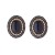 retro palace wind geometry Round earrings Alloy diamond embed resin ear stud fashion brief