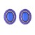 retro palace wind geometry Round earrings Alloy diamond embed resin ear stud fashion brief