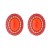 retro palace wind geometry Round earrings Alloy diamond embed resin ear stud fashion brief