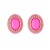 retro palace wind geometry Round earrings Alloy diamond embed resin ear stud fashion brief