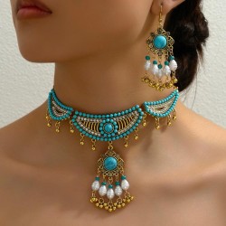 occidental style fashion Bohemia noble wind turquoise accessories temperament ..