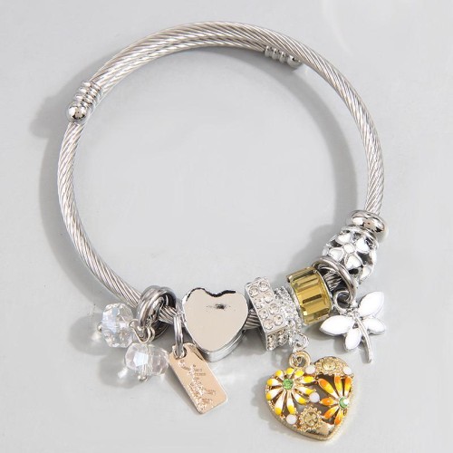 fashion conciseDL concise love pendant more elements accessories lady personality bangle