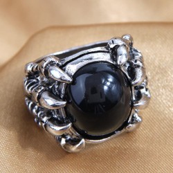 fashion retro claw black accessories personality opening ring