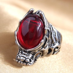 fashion retro head exaggerating woman opening ring