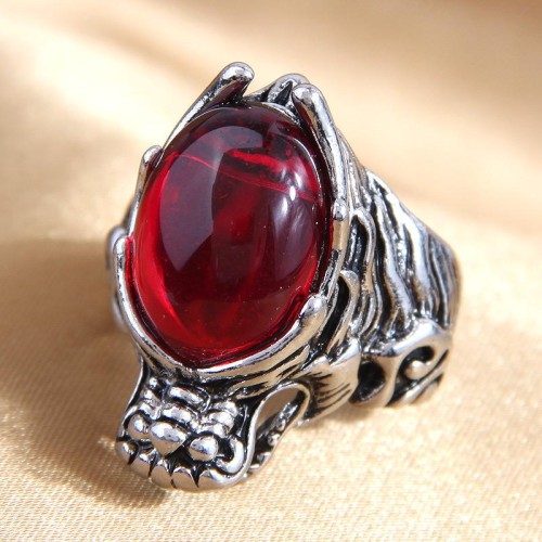 fashion retro head exaggerating woman opening ring