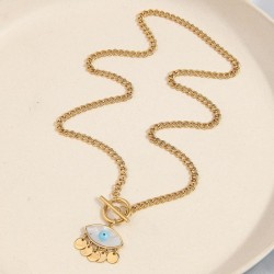 fine fashionOL eyes titanium steel temperament necklace