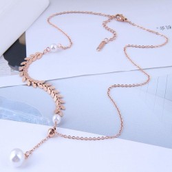fine Korean style fashion personality sweetOL titanium steel necklace  concise..