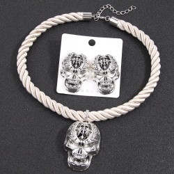 occidental style fashion  retro big skull establishment necklace retro exagger..