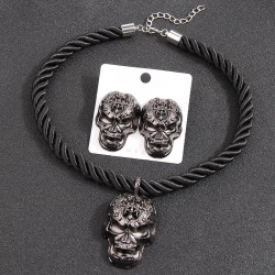 occidental style fashion  retro big skull establishment necklace retro exagger..