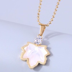 fine Korean style fashion sweetOL concise leaf titanium steel woman personalit..
