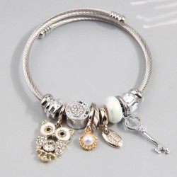 fashion conciseDL concise owl key pendant more elements accessories lady personality bangle