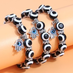 fashion concise all-Purpose eyes bangle beads three layer all-Purpose woman br..
