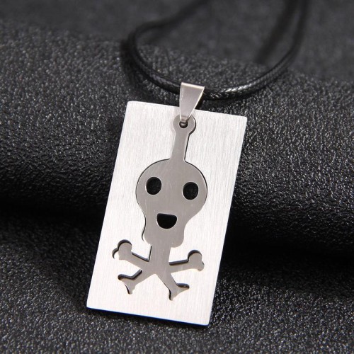 fashion skull stainless steel pendant man necklace