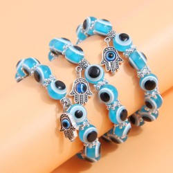 fashion concise all-Purpose eyes bangle beads three layer all-Purpose woman br..