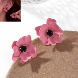 fashion concise sweetOL flowers personality lady ear stud