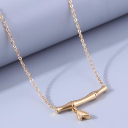 fashion sweetOL concise bamboo titanium steel temperament woman personality ne..