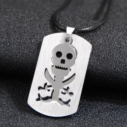 fashion skull stainless steel pendant man necklace