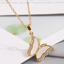 fine Korean style fashion sweetOL bronze embed Zirconium butterfly  personalit..