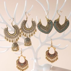 fashion noble wind retro three exaggerating earring