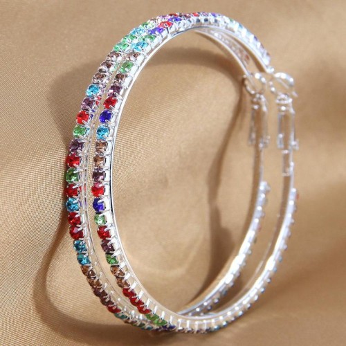 6.0cm high quality fashion concise flash diamond temperament personality lady circle
