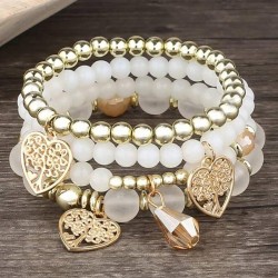 fashion Bohemia noble wind Peach heart lady multilayer bracelet