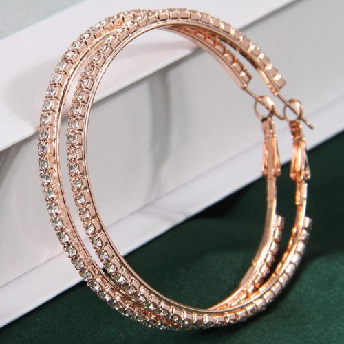 6.0cm high quality fashion concise flash diamond temperament personality lady circle
