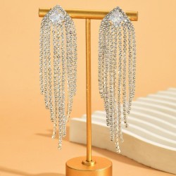 1 fashion concise flash diamond tassel temperament lady ear stud
