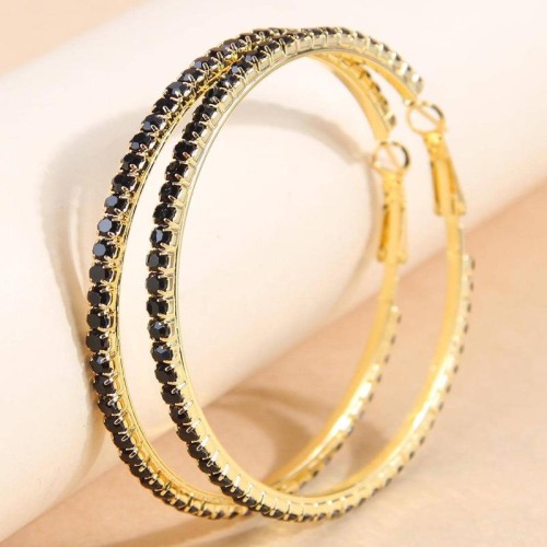 6.0cm high quality fashion concise flash diamond temperament personality lady circle