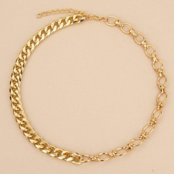fashion buckle chain layer personality lady necklace