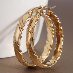 fashion gold stainless steel concise flower temperament lady circle buckle