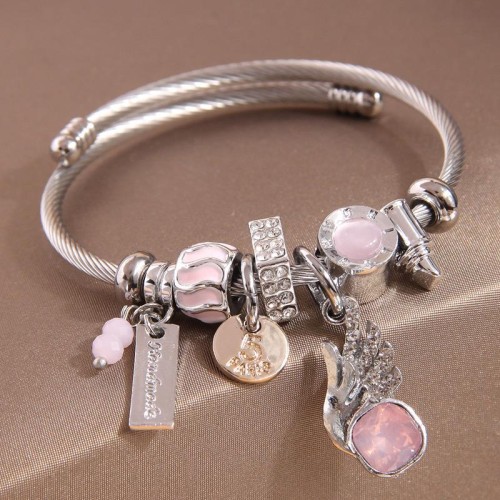 fashion  MetalOL all-Purpose angel wings more elements pendant lady bangle