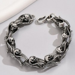 European and American fashion retro auspicious snake temperament men bracelet