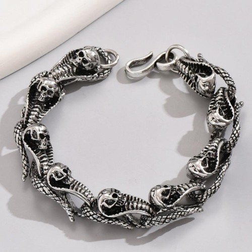 European and American fashion retro auspicious snake temperament men bracelet