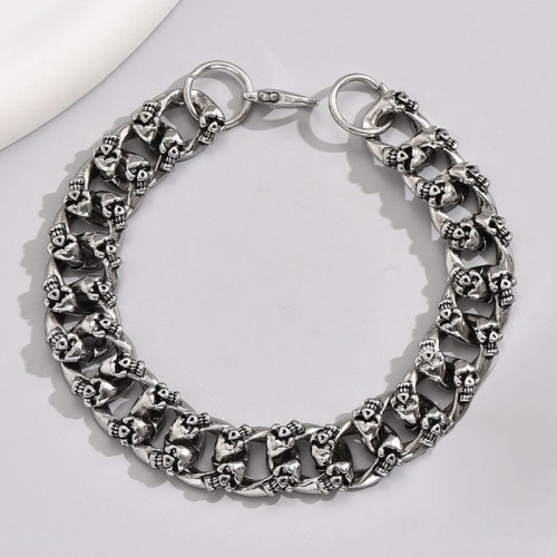 European and American Fashion Retro Skeleton Chain Temperament Men Bracelet